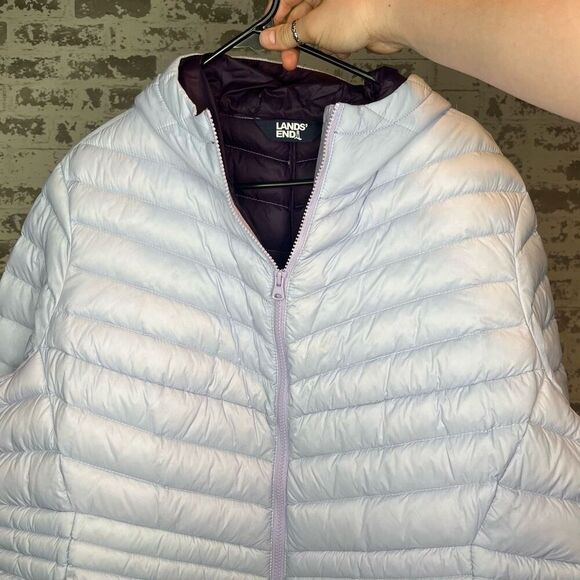 Lands end | women purple downfilled coat - Picture 1 of 10